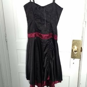 Lip Service black and burgundy goth dress